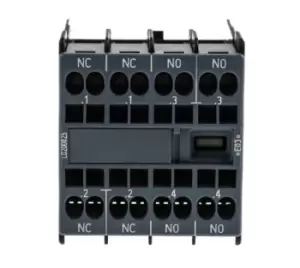 Siemens Sirius Innovation Auxiliary Contact - 2NC + 2NO, 4 Contact, Snap-On, 6 A ac, 10 A dc