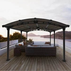 Palram - Canopia Tucson Grey Rectangular Gazebo, (W)5.02M (D)3.59M With Floor Sold Separately - Assembly Required
