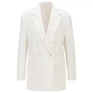 Boss Double Breasted Blazer - White