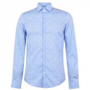 Calvin Klein Calvin Slim Fit Print Shirt - Light Blue 0GY