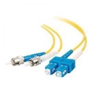 C2G 30m SC-ST 9/125 OS1 Duplex Singlemode PVC Fibre Optic Cable (LSZH) - Yellow