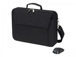 DICOTA Multi Wireless Mouse Kit - Notebook carrying case - 15.6" - Black - with Wireless optical mouse