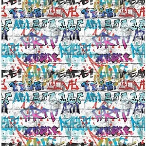 Fresco Graffiti Multicoloured Wallpaper