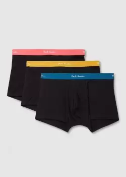 Paul Smith Mens Colour Band Trunk 3 Pack In Black/Multi
