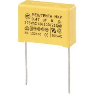 MKP X2 suppression capacitor Radial lead 0.47 uF 275 V AC 10 22.5mm L x W x H 26.5 x 8.5 x 17mm MKP X2