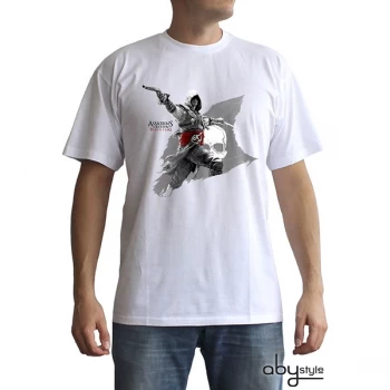 Assassins Creed - Edward Flag Mens XX-Large T-Shirt - White