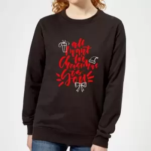 All I want for Christmas Womens Christmas Jumper - Black - 4XL