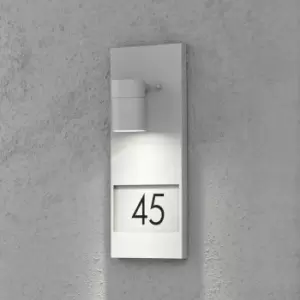 Modena Outdoor Modern House Door Number all Light Grey, IP44