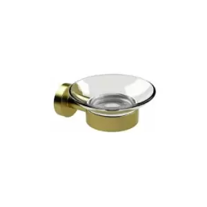 Bond Soap Dish - Clear Glass - 8704MP1 - Brushed Brass - Miller