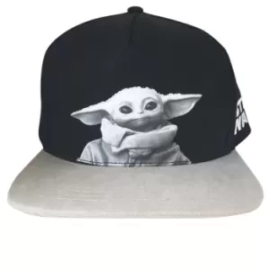 Star Wars: The Mandalorian Snapback Cap (One Size) (Black/Grey)