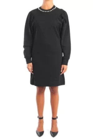 Love Moschino Pearl Detail Sweater Dress - Black