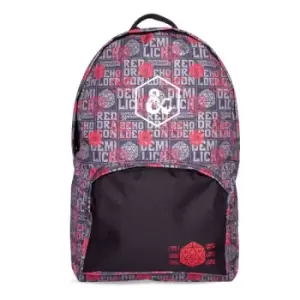 Hasbro Dungeons & Dragons Logo with All-over Print Backpack - Multi-colour