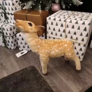 35cm Indoor Plush Standing Deer Christmas Decoration