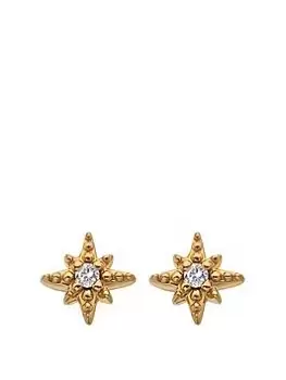 Hot Diamonds HD X JJ Starburst Stud Earrings, Gold, Women