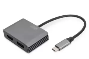 Digitus USB Type-C 4K 2-in-1 DisplayPort + HDMI Graphics Adapter