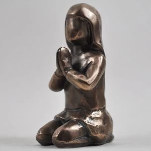 Praying Girl Cold Cast Bronze Sculpture 7.5cm