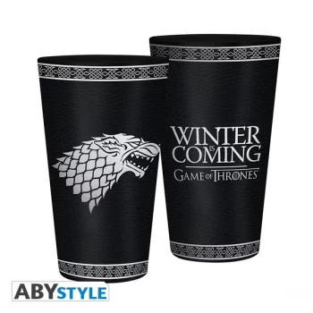 Game Of Thrones - Stark - Foil Large Glass