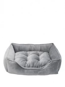 Rosewood Luxury Silver Velvet Bed - Small
