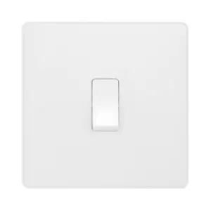 BG Evolve Pearl White Single Intermediate Light Switch 20A 16Ax - PCDCL13W