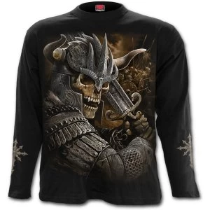 Viking Warrior Mens Medium Long Sleeve T-Shirt - Black