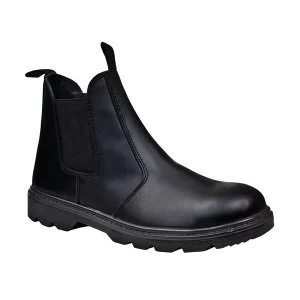 Click Footwear Dealer Boot PU Leather Steel Toecap Size 8 Black