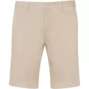 Kariban Mens Chino Bermuda Shorts (L) (Beige)