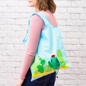 Sass & Belle Colourful Cactus Foldable Shopping Bag