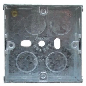 ESR 1 Gang 25mm Single Flush Recessed Galvanised Metal Back Box