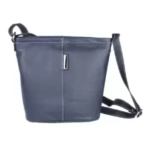 Eastern Counties Leather Womens/Ladies Erica Handbag With Metal Detail (One Size) (Navy)