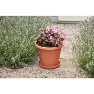Clever Pots Terracotta Coloured Plant Pot Round 40cm - wilko - Garden & Outdoor