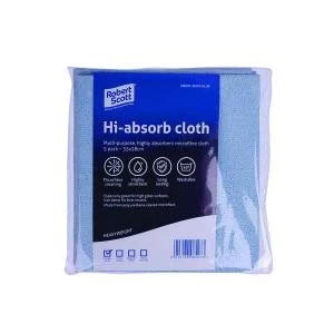 Robert Scott Hi-Absorb Microfibre Cloth Blue Pack of 5 103986Blue
