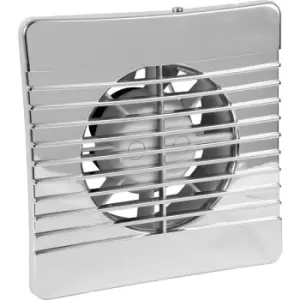 Airvent 100mm Low Profile Extractor Fan Timer in Chrome ABS