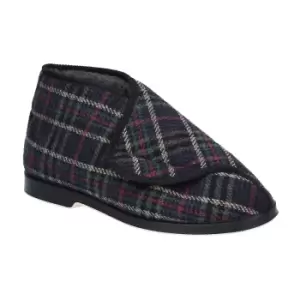 GBS William Great British Touch Fastening Bootee / Mens Slippers / Mens Bootee (8 UK) (Check)