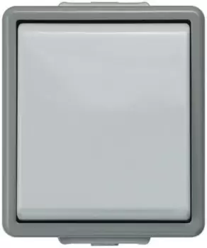 Siemens Grey 10 A Surface Mount Push Button Light Switch Dark Grey, 1 Way Clip In Gloss, 1 Gang VDE, 230 V 75mm Not Illuminated