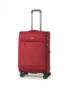 Rock Luggage Georgia Medium 8-Wheel Suitcase - Burgundy