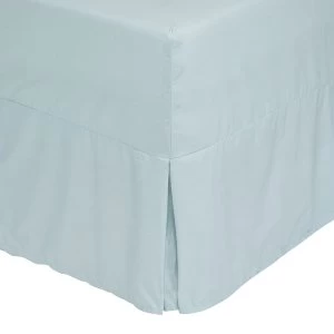 Catherine Lansfield Duck Egg Non-Iron Plain Dye Pleated Fitted Valance Sheet - Single
