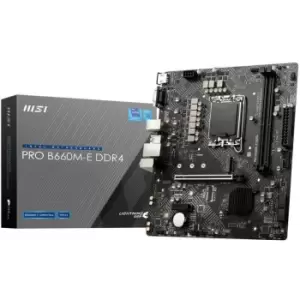 MSI PRO B660M-E DDR4 Intel LGA1700 DDR4 Micro ATX Motherboard