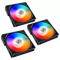 Lian-Li UNI AL120 Addressable RGB Black 120mm Fan Triple Pack with Controller