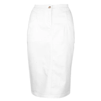 Biba Stretch Denim Skirt - White