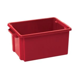 Strata Storemaster Crate Jumbo External W560xD385xH280mm 48.5 Litres Capacity Red Single