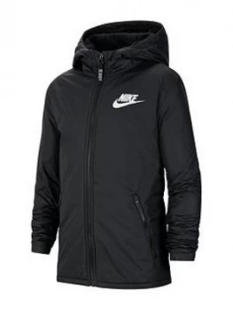 Boys, Nike Older Fleece Lined Jacket, Black Size M 10-12 Years