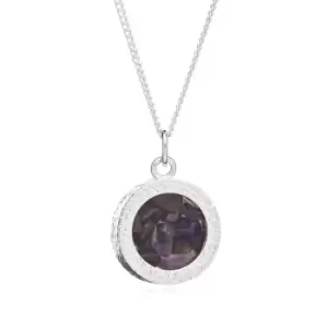 Rachel Jackson London Silver Amethyst February Birthstone Amulet Necklace