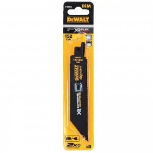 DEWALT Extreme Runtime Metal Cutting Reciprocating Saw Blade 150mm Pack of 5