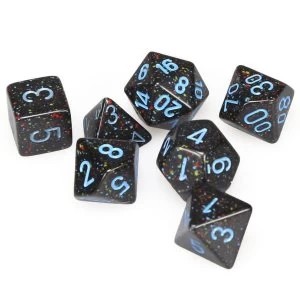 Chessex Gemini Poly 7 Dice Set : Blue Star