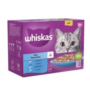 Whiskas 7+ Senior Pouches in Jelly - Fish Selection in Jelly (48 x 85g)