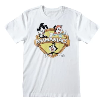 Animaniacs - Logo Unisex Medium T-Shirt - White