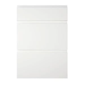 Cooke Lewis Appleby High Gloss White Drawer front W500mm Set of 3