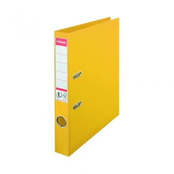 Esselte No1 Plastic Lever Arch File 50mm A4 Yellow Pack of 10 811410