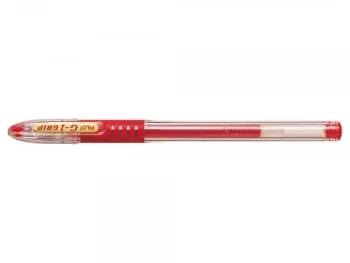 Pilot G-107 Grip Gel Rollerball Pen Fine 0.7mm Tip 0.4mm Line Red Pack of 12 Pens