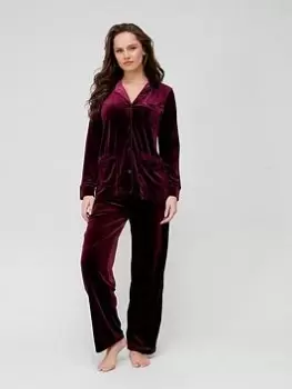 Lauren by Ralph Lauren Velvet Pyjama Set - Deep Purple, Purple Size M Women